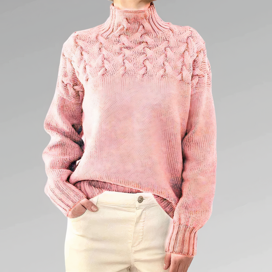 Ella® | Knitted sweater with cable pattern