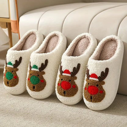 Christmas Tree Pattern Fuzzy Slippers Dr6521