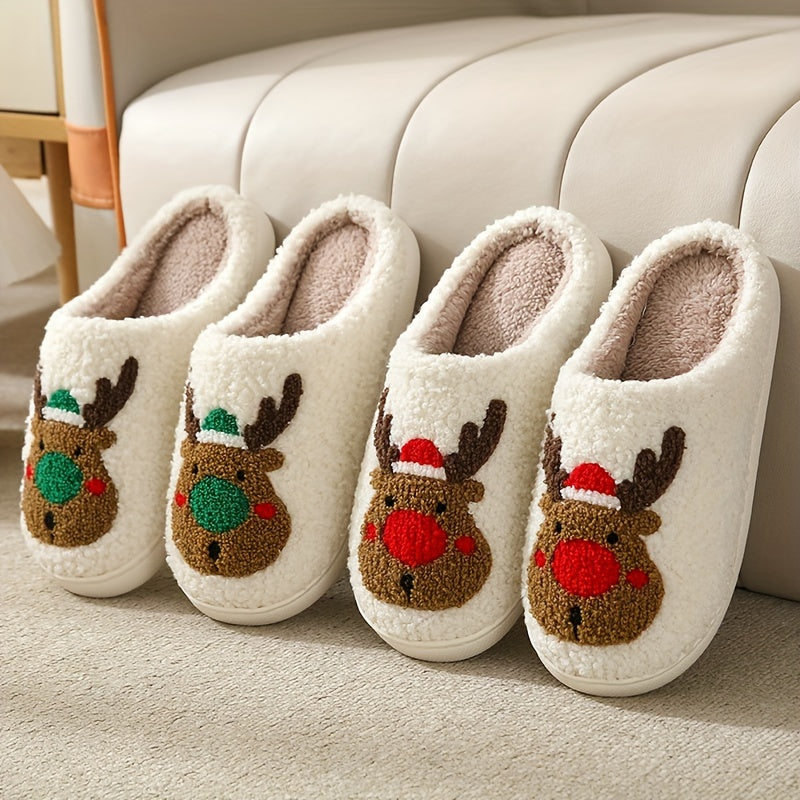 Christmas Tree Pattern Fuzzy Slippers Dr6521