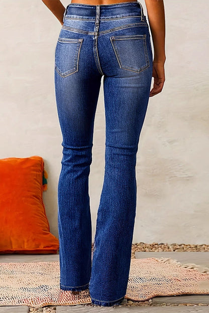 Distressed High Waist Skinny Denim Jeans(3 Colors)