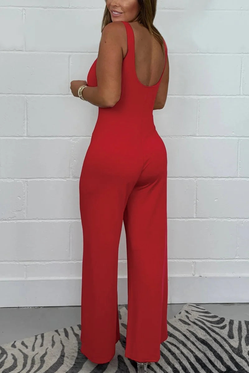 Wide Leg Vest Top Jumpsuit
