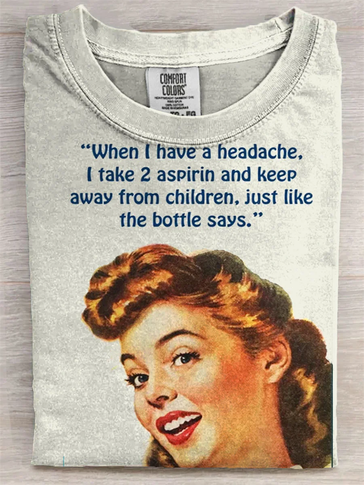 Comstylish Vintage Funny Mothers Day Humor Art Casaul Short Sleeve T-shirt