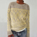 Vintage Geometric Crew Neck Sweater elevenforest