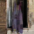 Women's Bohemian Style Patchwork Linen Print Cotton Linen Jumpsuit elevenforest