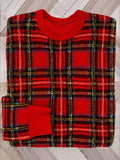 Christmas Plaid Cozy Knit Sweater elevenforest
