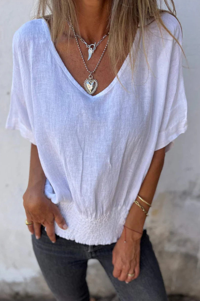 Simplicity V Neck T-shirts(4 Colors)