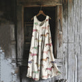 Women's Vintage Dachshund Casual Linen And Cotton Midi Dress elevenforest