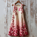 Women's Elegant Pink Rose Gradient Art Mini Dress