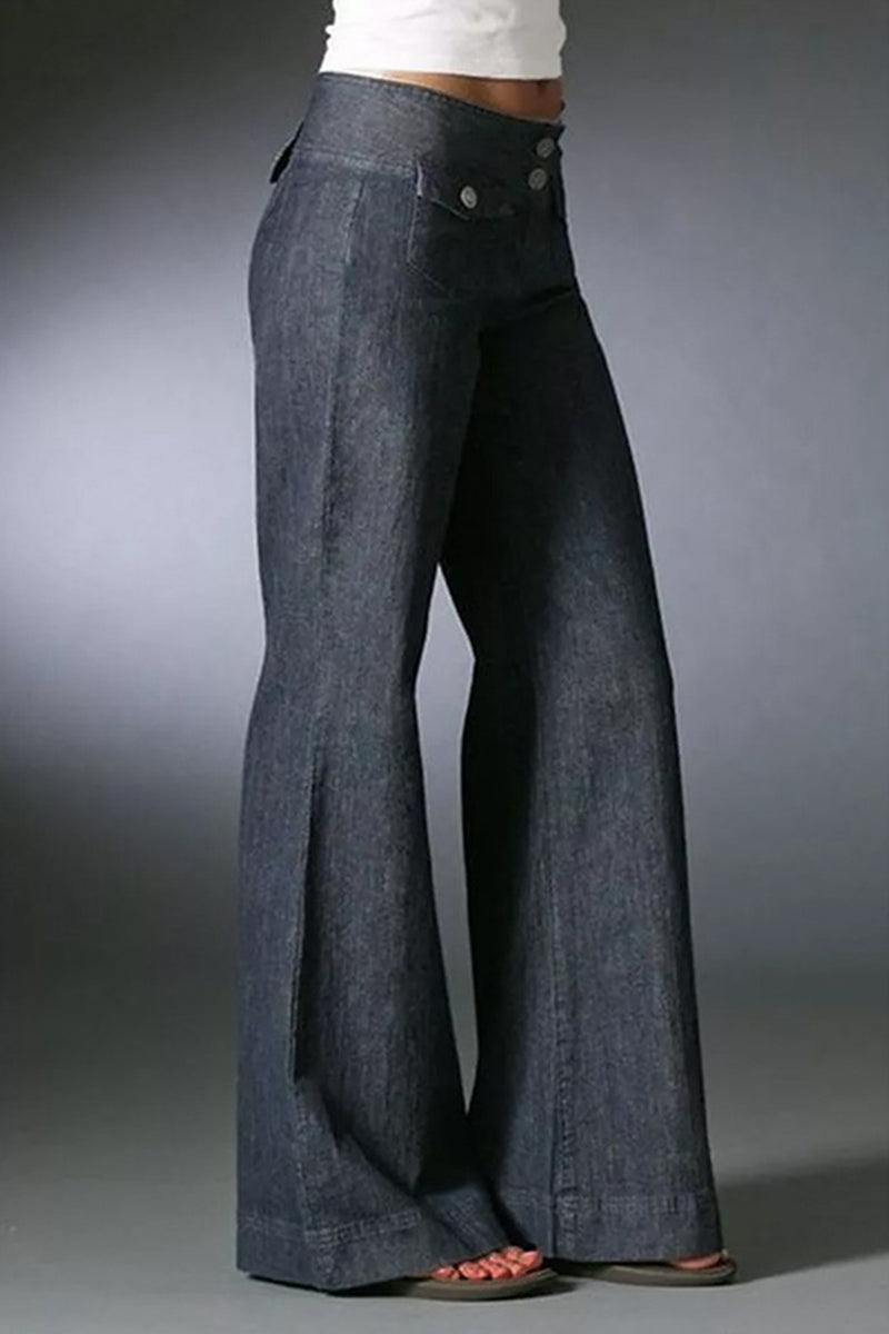 Street Pocket Loose Denim Jeans