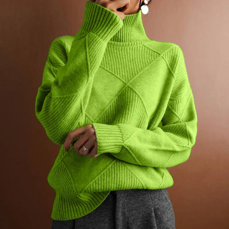Nina® | Luxurious knitted turtleneck sweater