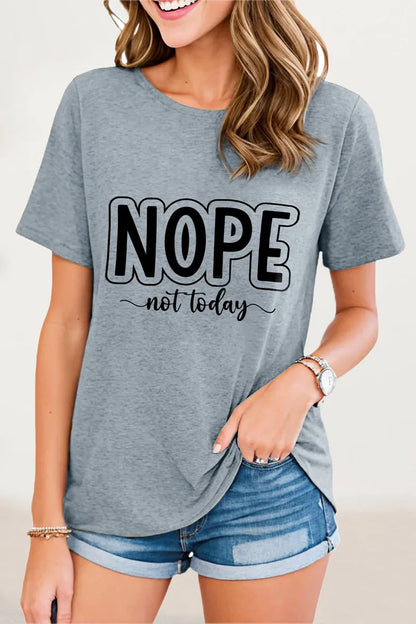 Letter Print O Neck T-shirts