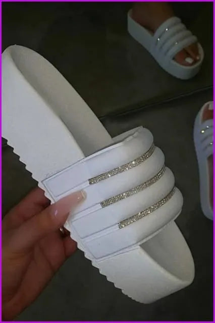 Thick Platforms Slippers Beach Sandals F693