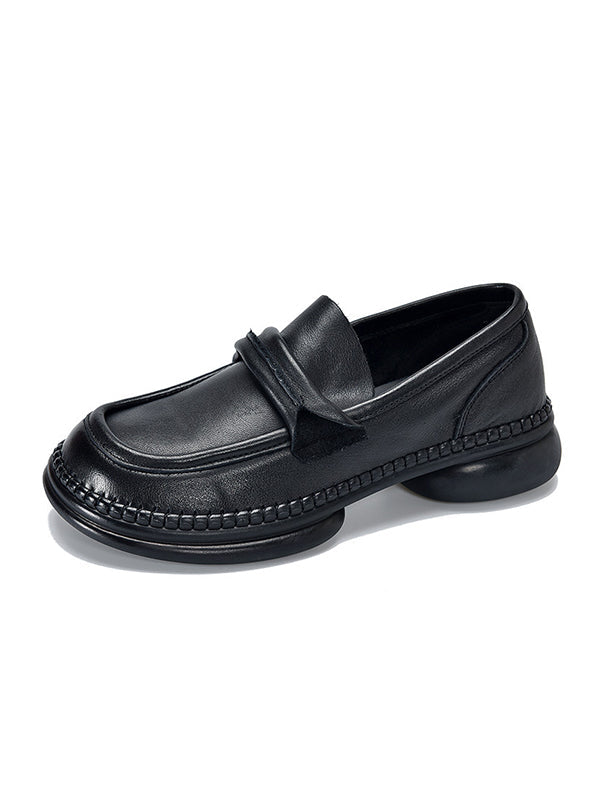 Round-toe Color Square-toe Shoes
