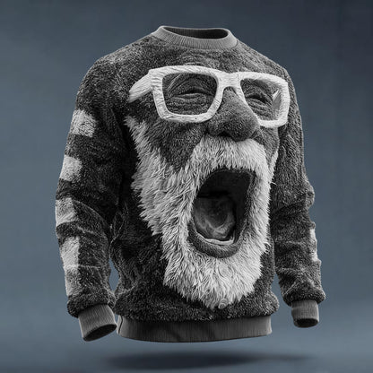 Comstylish Ugly Christmas Sweater Funny Santa Claus Unisex Sweater