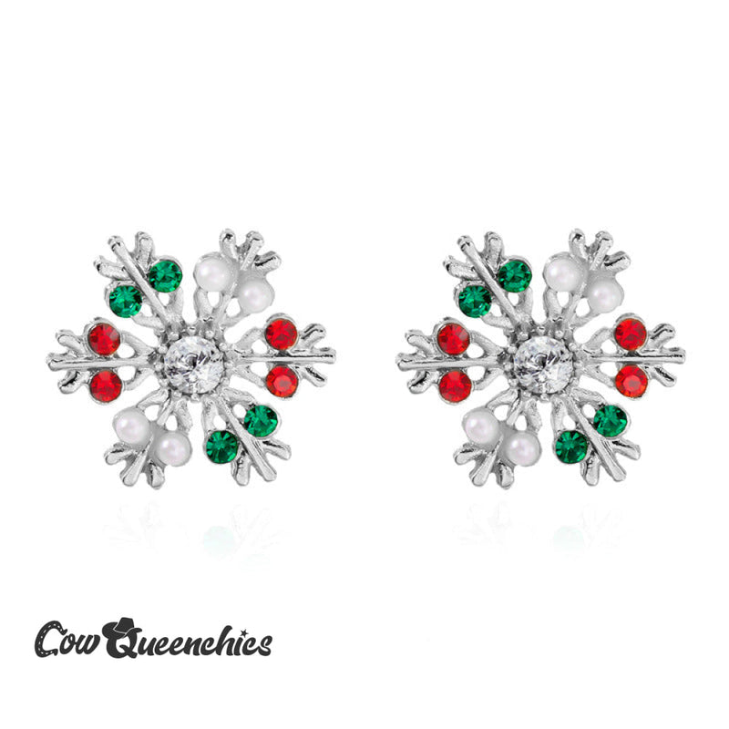 Christmas Colorful Snowflake Earrings