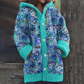 Women's Denim Cat Print Sweater elevenforest