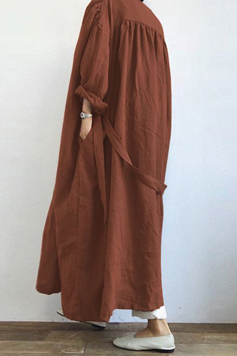 Color Pocket Lace Up Outerwear(3 Colors)