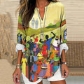 Comstylish Women‘s Juneteenth Cheer Independence And Freedom Print Blouse