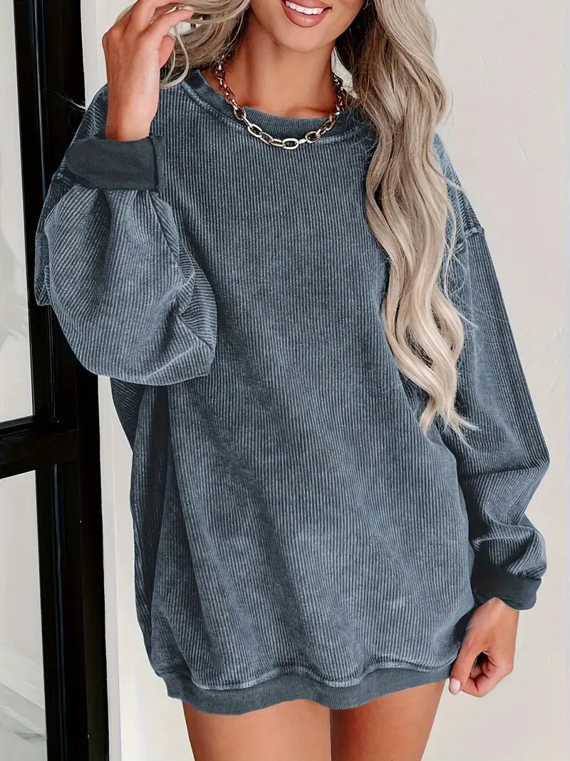 Anja® | Perfectly stylish women's winter sweater made of corduroy