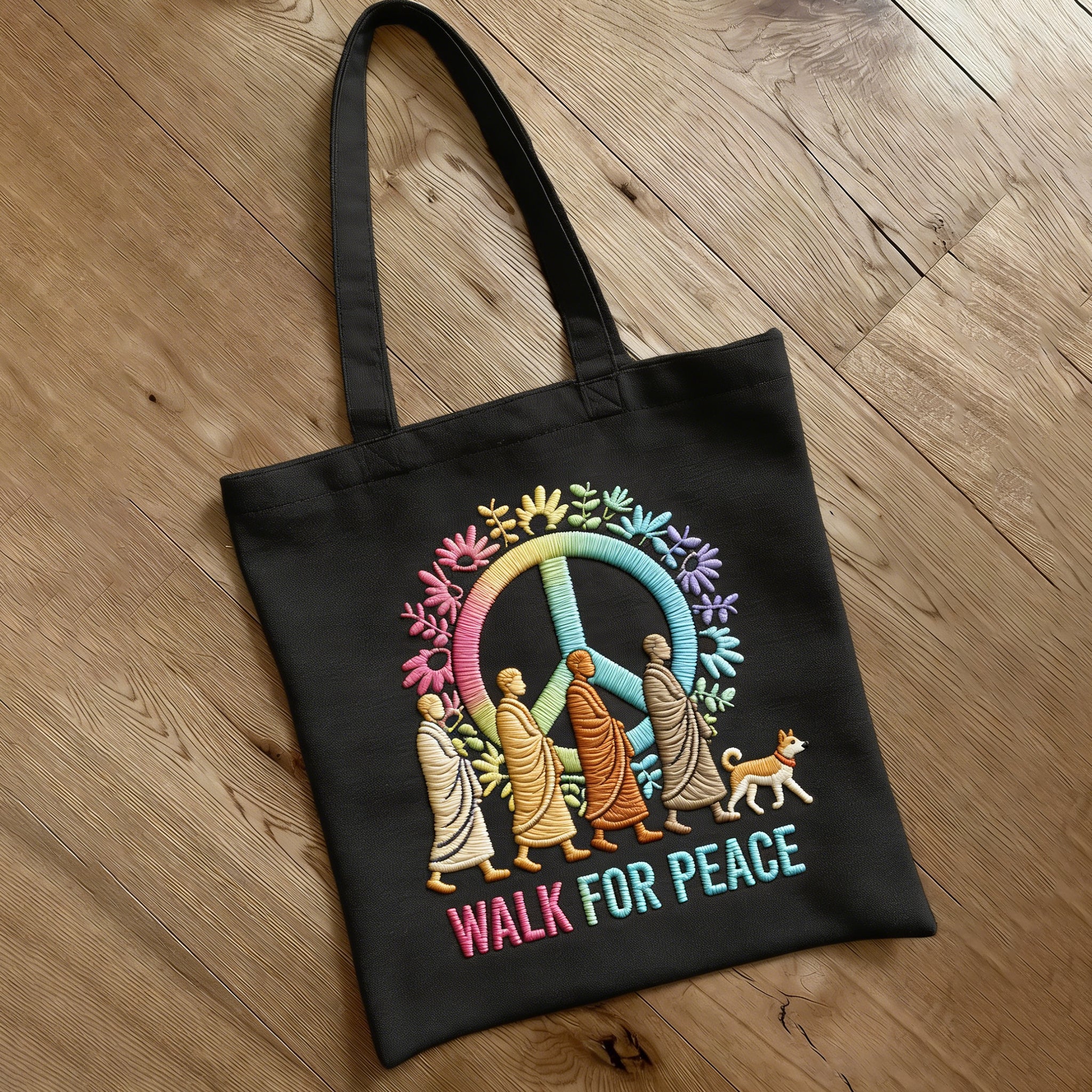 Comstylish Walk For Peace Art Ecofriendly Tote Bag