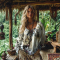 Vintage Bohemian Chiffon Design T-shirt elevenforest