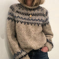 Casual Turtleneck Straight Leg Printed Sweater elevenforest