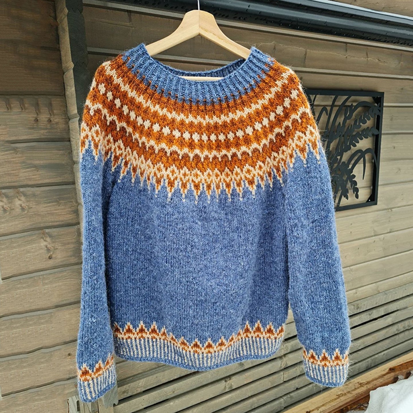 Vintage Icelandic Jacquard Knitted Pattern Cozy Sweater elevenforest