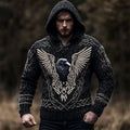 Men's Viking Raven Inspired Celtic Chunky Hooded Sweater elevenforest