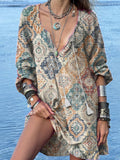 Women's Vintage Bohemian Pattern Casual Beach Dress