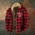 Men's Vintage Canadian Check Maple Leaf Print Casual Hoodie elevenforest
