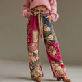Women's Bohemian Floral Embroidery Art Casual Jeans elevenforest