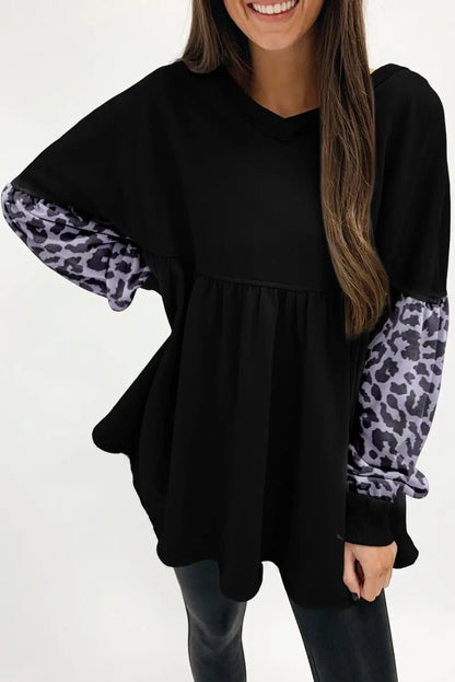 Leopard Ruffle Sweatshirt