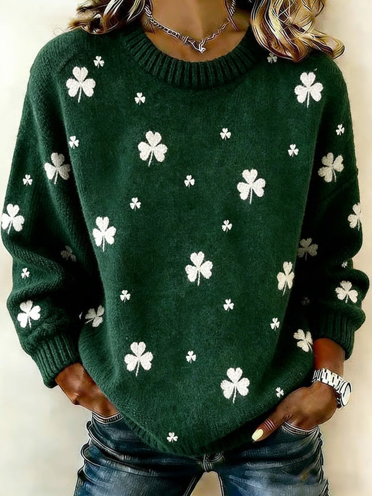 Comstylish Women's Casual St. Patrick's Day Printed Sweater