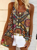 Women's Retro Pattern Art Print Tank Top