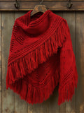 Comstylish Ice Out Ice Melt Tassels Crochet Cozy Knit Shawl