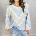 Cozy Lace Patchwork New Round Neck Women's Shirt elevenforest