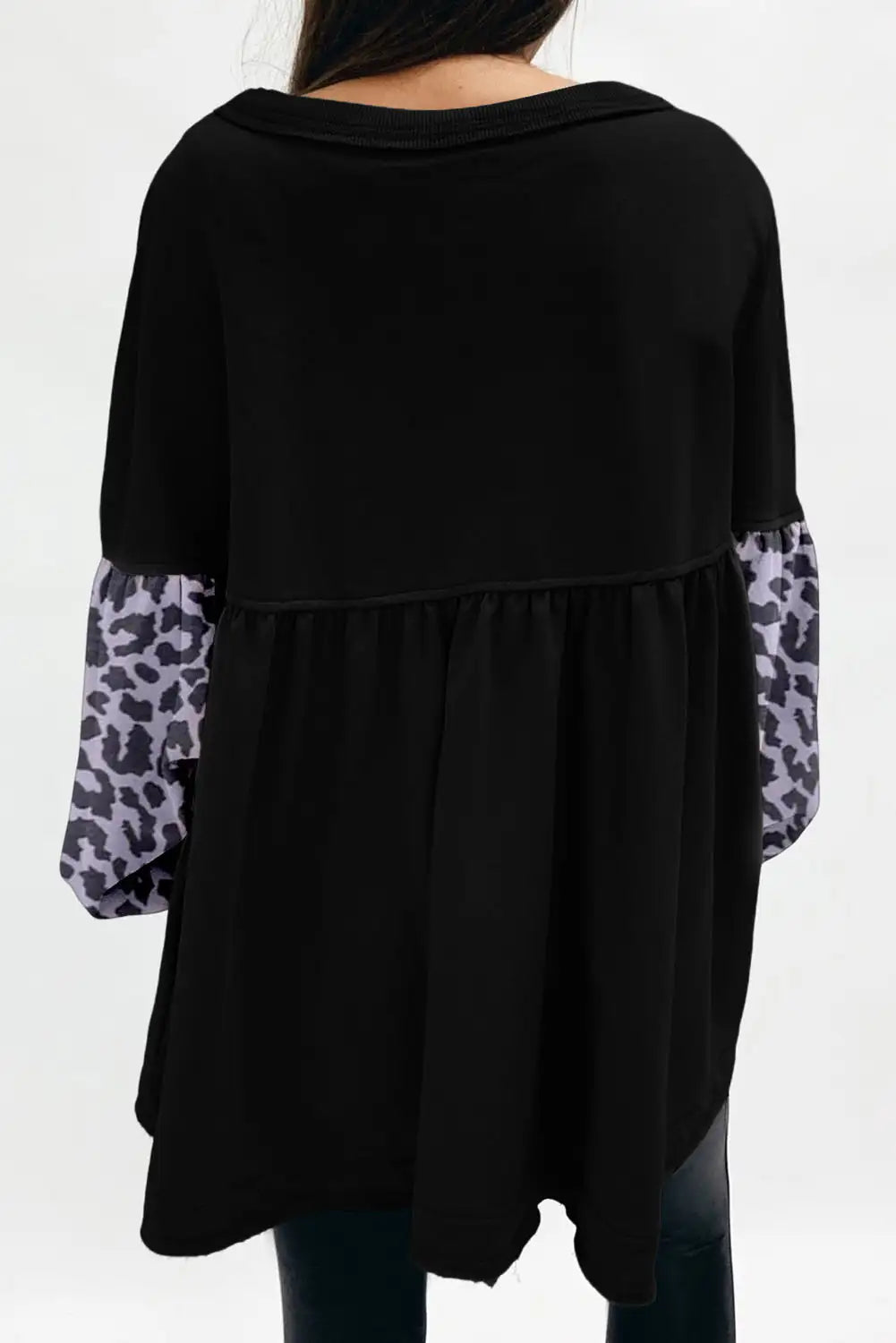 Leopard Ruffle Sweatshirt
