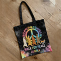 Comstylish Walk For Peace Aloka Boho Tie Dye Ecofriendly Tote Bag