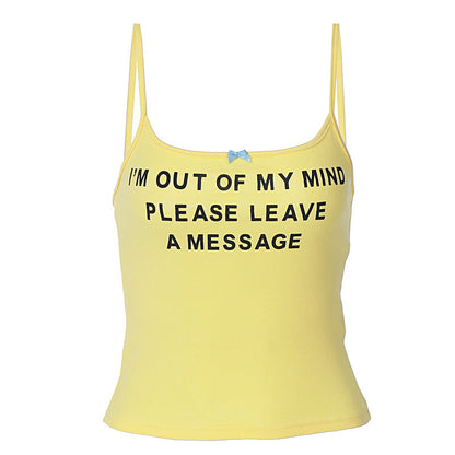 Letter Graphic Print Off Neck Camisole – Stylish and Versatile Outerwear