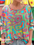 Women's Psychedelic Vibe Print T-shirt