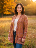 Women's Vintage Bohemian Print Cardigan elevenforest