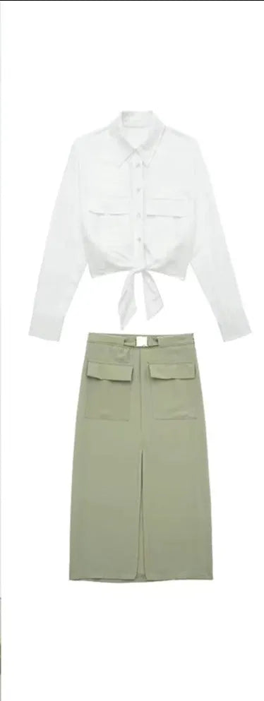 Charlotte Shirt & Skirt Set