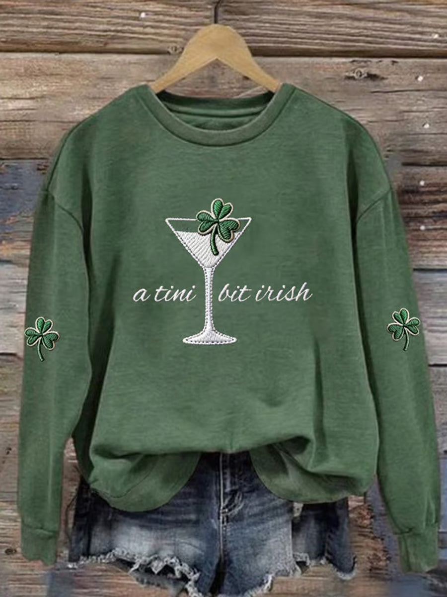 Comstylish Women's A Tini Bit Irish Sweatshirt