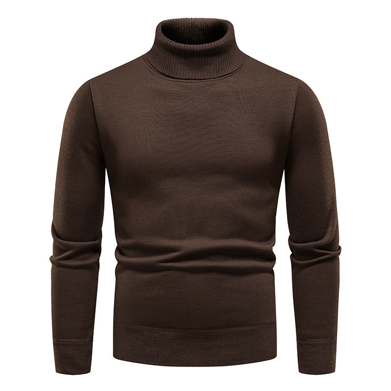 Men's Vintage Solid Knit Turtleneck Sweater elevenforest