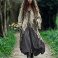 Vintage Lace Hem Layered Flowy Linen Maxi Dress elevenforest