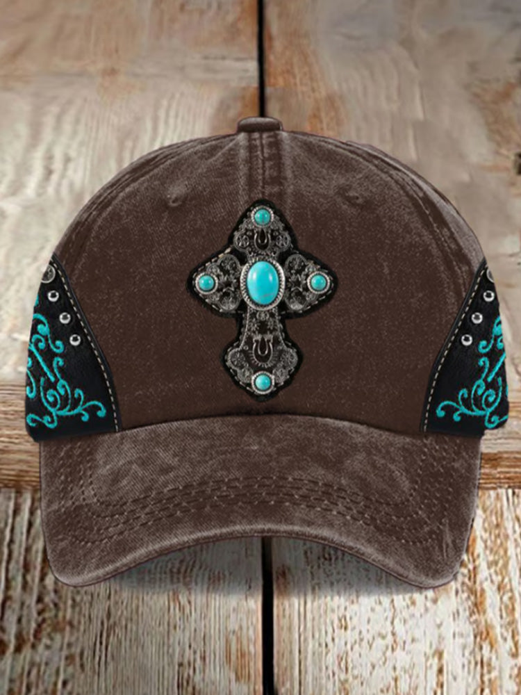 Western Print Vintage Baseball Cap elevenforest
