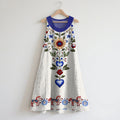 Vintage Swedish Floral Art Linen Tank Dress elevenforest