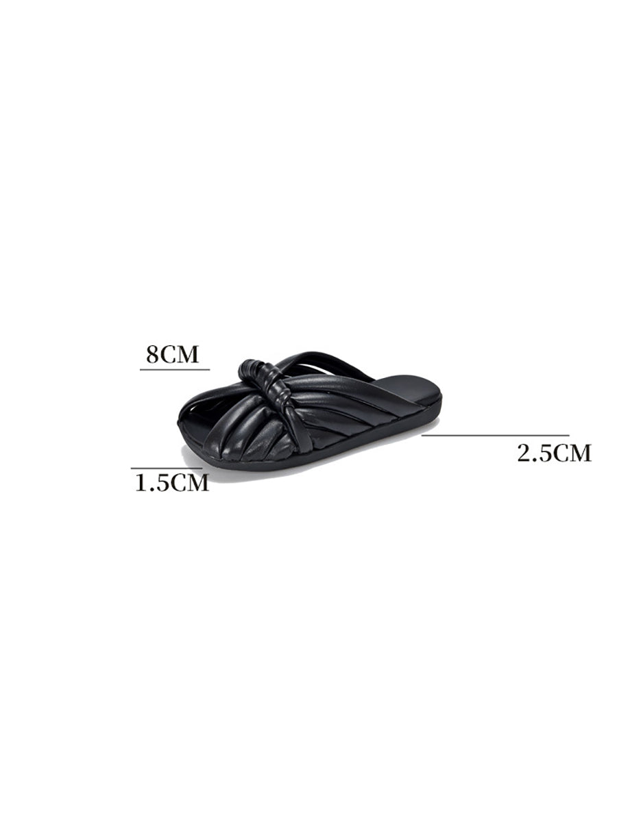 Summer Leahter Weave Flat Slippers Bn1013