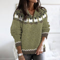 Vintage Flock Jacquard Zip Stand Collar Sweater elevenforest