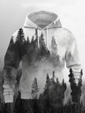 Men's Black Forest Print Hoodie elevenforest